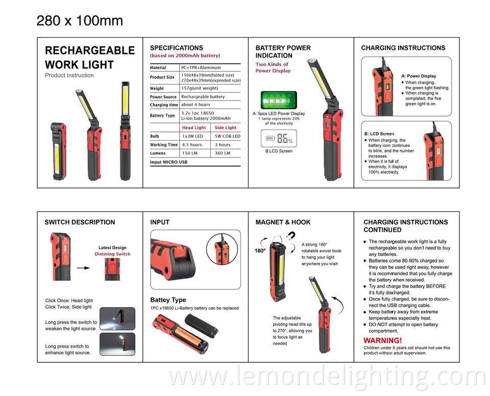 Compact Foldaway LED Flashlight